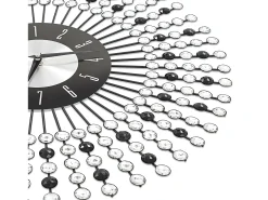 Reloj de pared de metal negro 43 cm ES775590