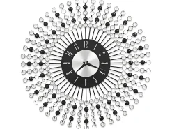 Reloj de pared de metal negro 43 cm ES775590