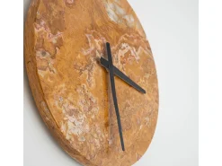 Reloj de pared de piedra ónix marrón para sala de estar moderna