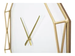 Reloj de pared octagonal de metal dorado Octagonal