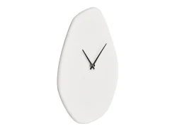 Reloj de pared orgánico de Viena, cemento blanquecino, 28 x 33 cm