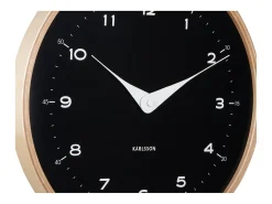 Reloj de pared Osado Dome - Madera negra - Ø30cm