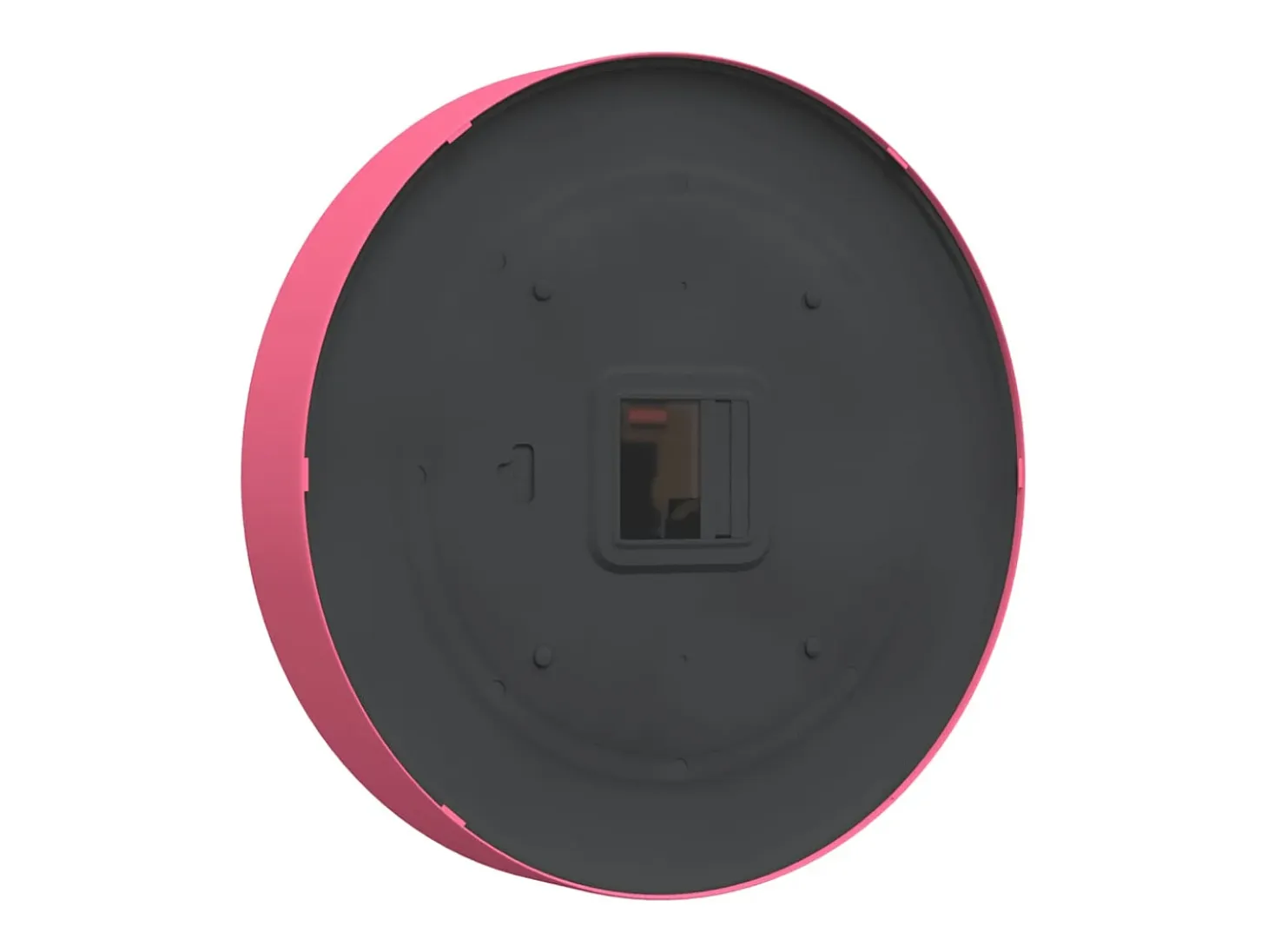 Reloj de pared poliestireno y cristal rosa Ø25,5 cm ES800693