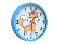 Reloj de pared poliestireno y cristal azul Ø25,5 cm ES335383