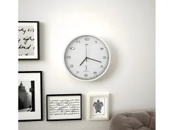 Reloj de pared radiocontrol movimiento de cuarzo 31 cm blanco ES460054