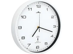 Reloj de pared radiocontrol movimiento de cuarzo 31 cm blanco ES460054