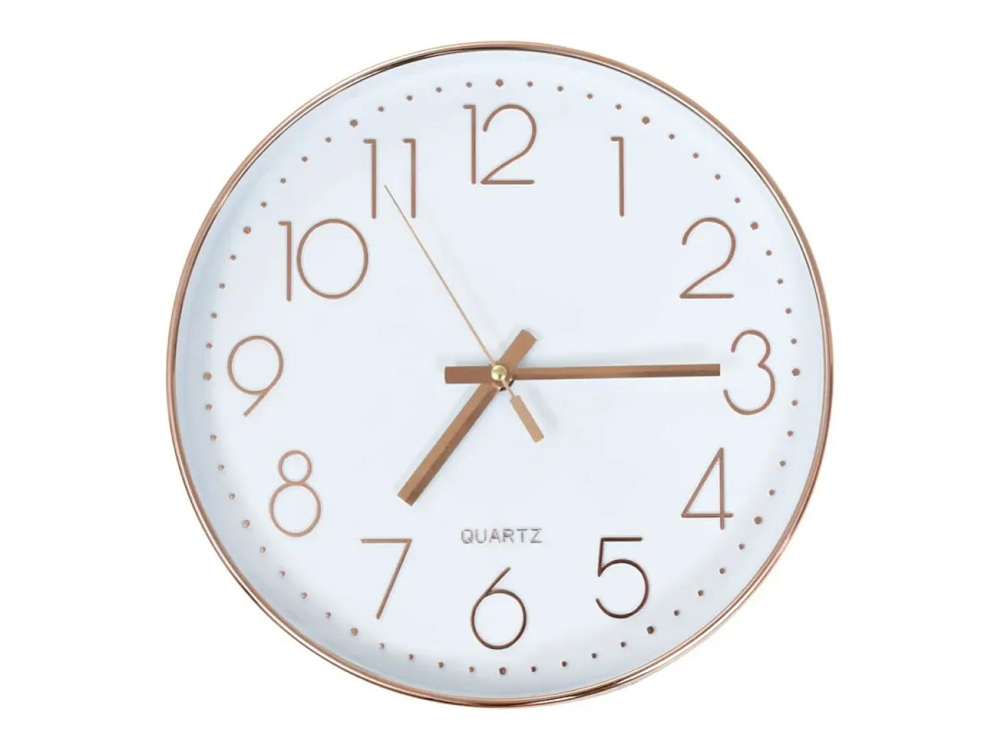Reloj de pared redondo rosa/dorado Ø30 cm