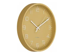 Reloj de pared Rosolini ocre con movimiento silencioso, Ø 30 cm