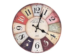 Reloj de pared vintage colorido 30 cm ES615373