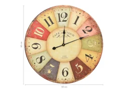 Reloj de pared vintage colorido 60 cm ES169708