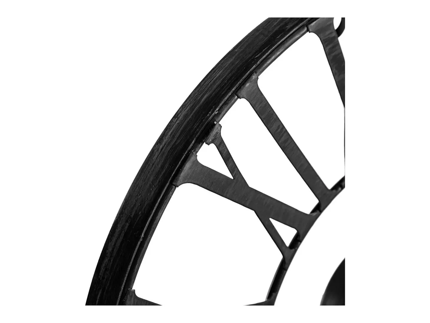 Reloj de Pared Vintage Industrial Negro D 36,5 cm