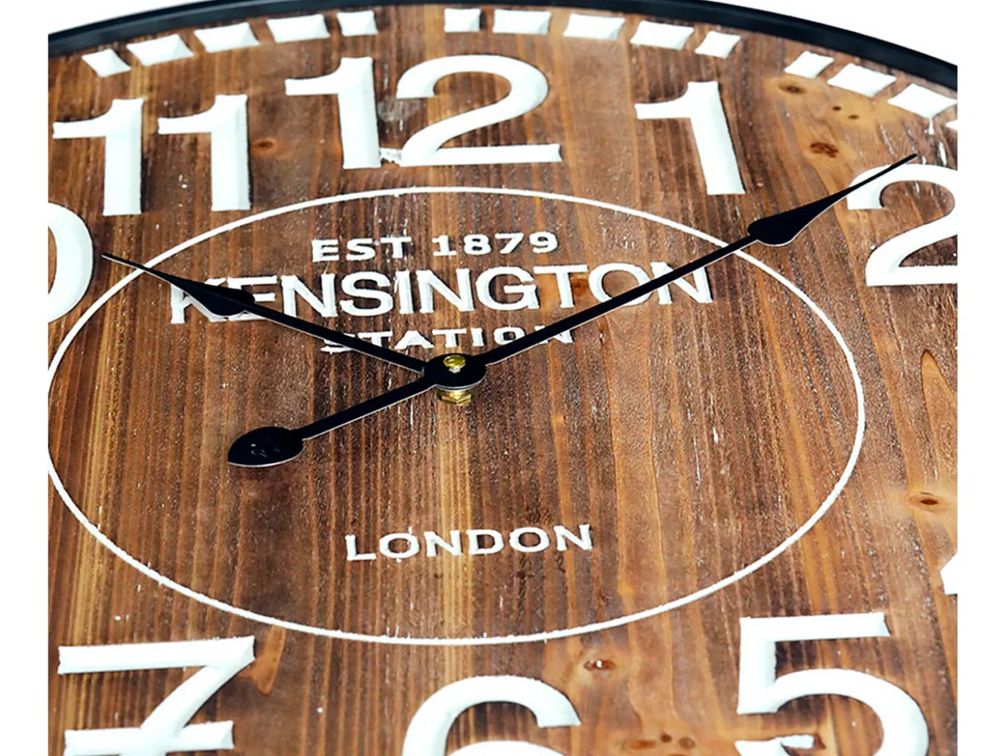 Reloj de Pared Vintage Madera Oscura Ø60cm Thinia Home