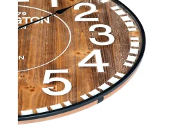 Reloj de Pared Vintage Madera Oscura Ø60cm Thinia Home