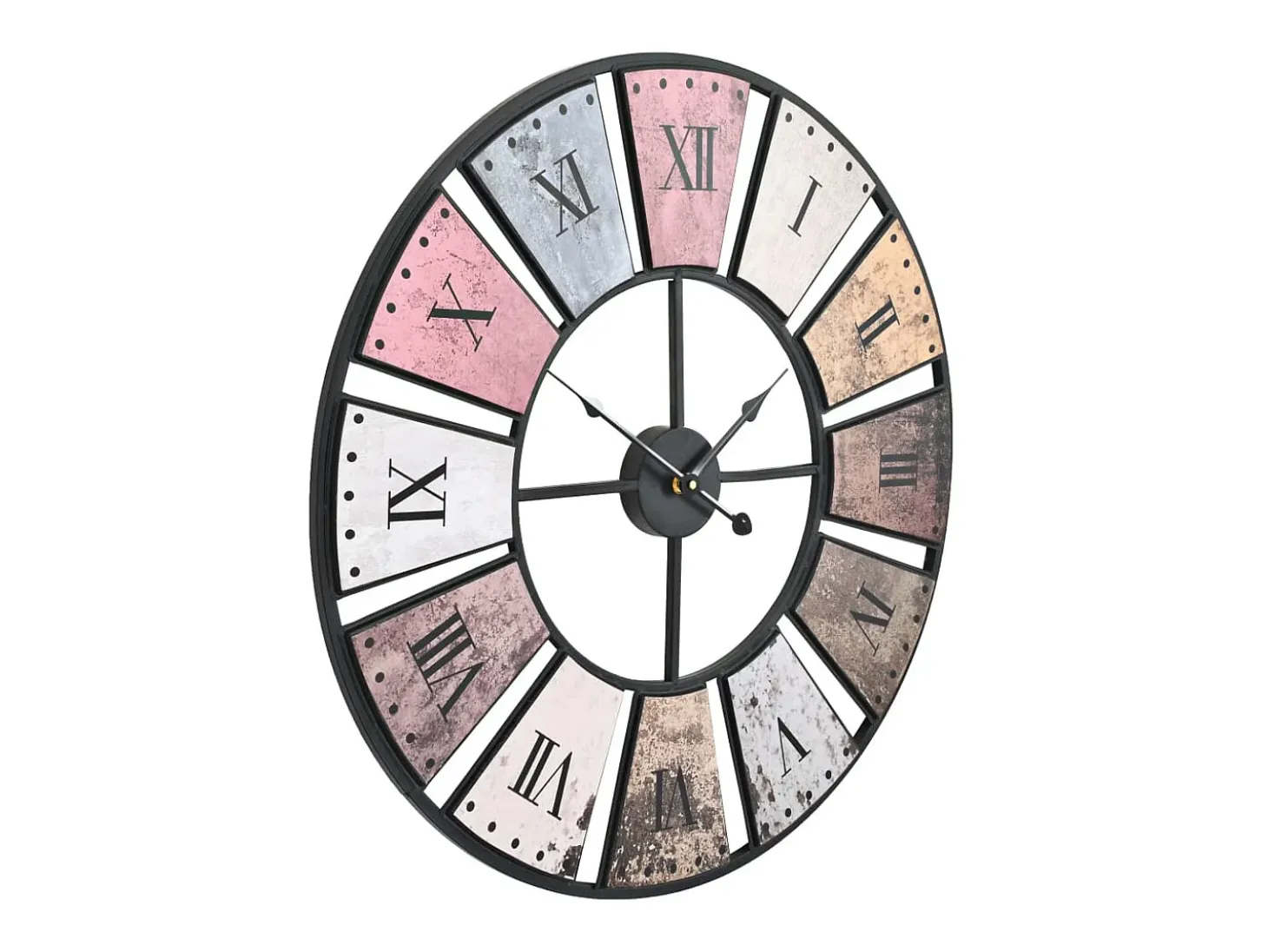 Reloj de pared vintage movimiento cuarzo 60 cm XXL ES635707