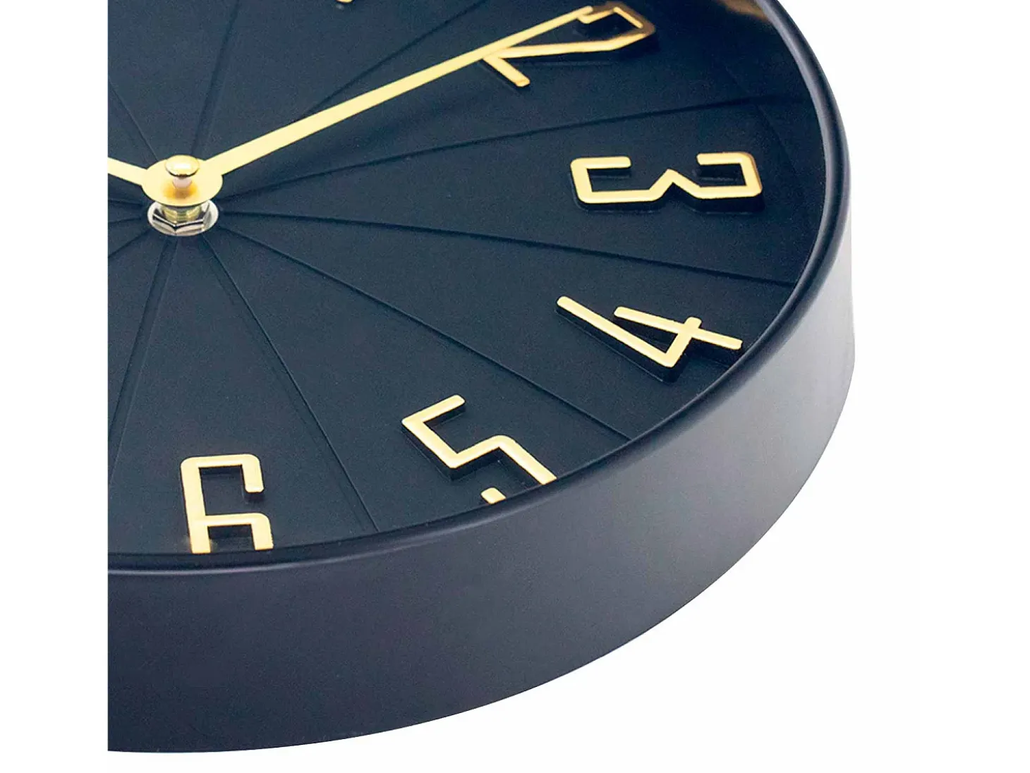 Reloj de Pared Vintage Negro/Dorado Ø27.3 cm Thinia Home
