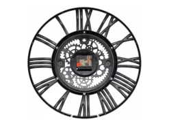 Reloj de Pared Vintage Troquelado Negro/Dorado Ø38 cm Thinia Home