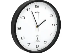 Reloj radiocontrol de pared cuarzo blanco y negro 31 cm ES593131