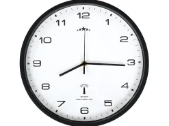 Reloj radiocontrol de pared cuarzo blanco y negro 31 cm ES593131