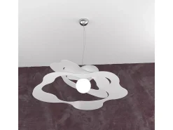 Ripples Sospensione D.70 Cm. 1 Luce Bianco