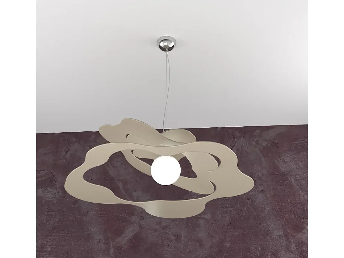 Ripples Sospensione D.70 Cm. 1 Luce Sabbia