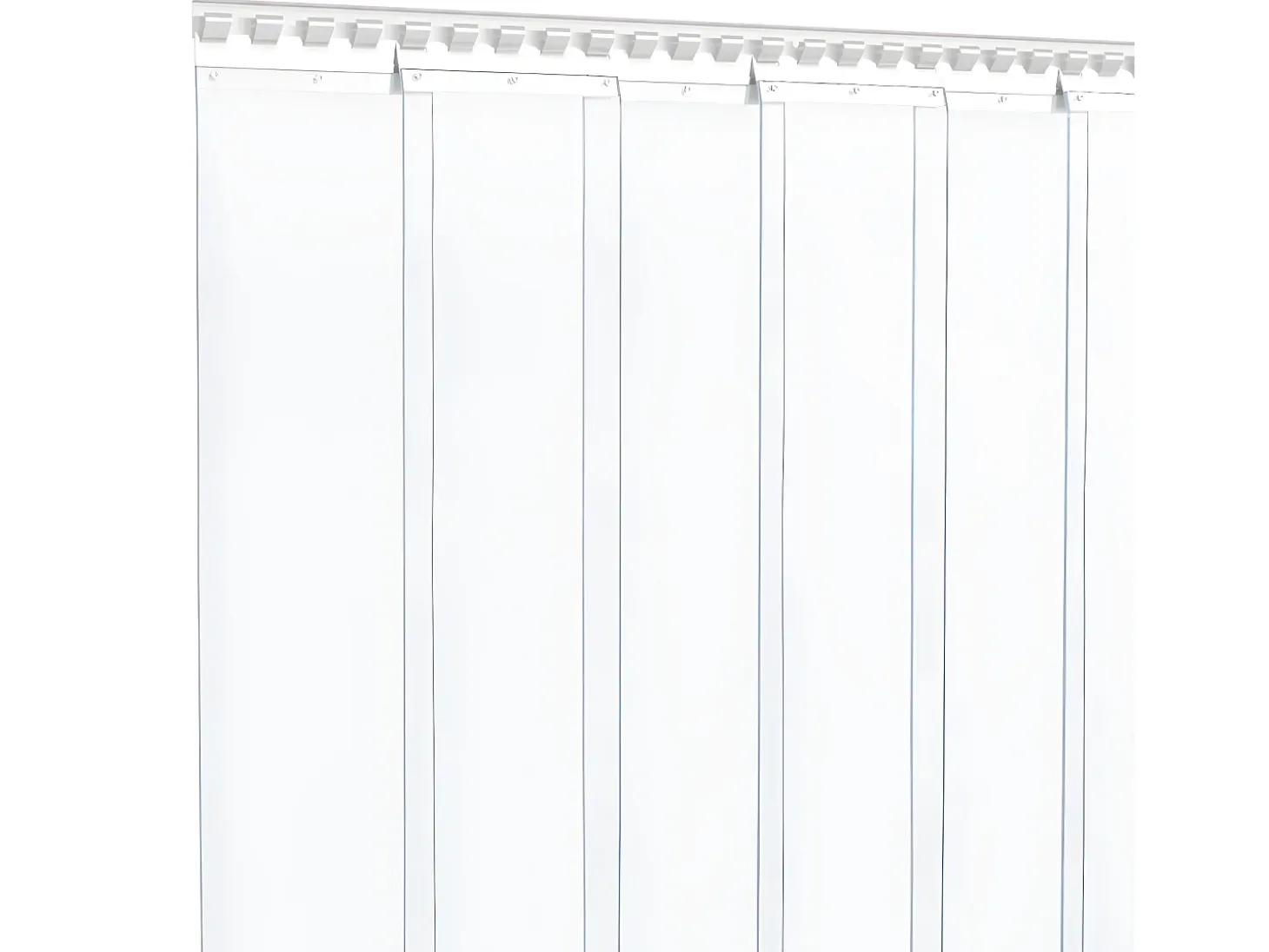 Rollo de cortina de tiras PVC 3mm x 300mm 25 m ES439567
