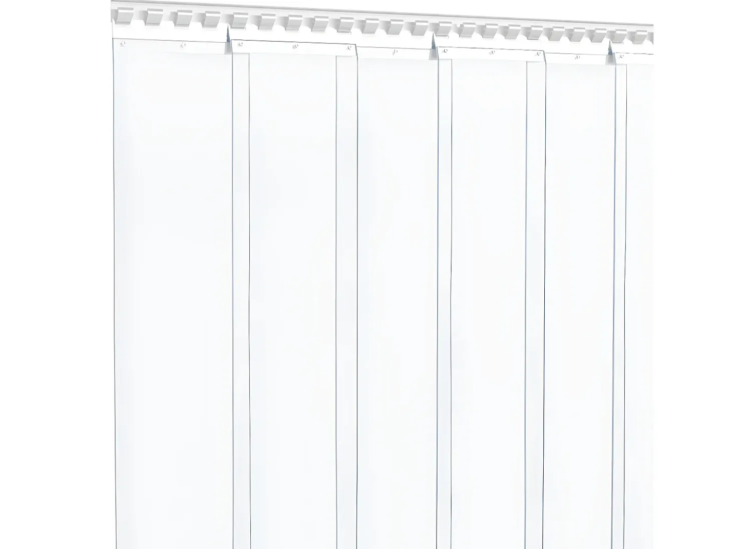 Rollo de cortina de tiras PVC 2mm x 200mm 25 m ES483854