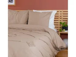 Ropa de cama de algodón de 2 plazas rosa