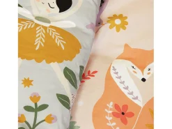 Ropa de cama de algodón reversible estampado unicornio/bailarina, 1
