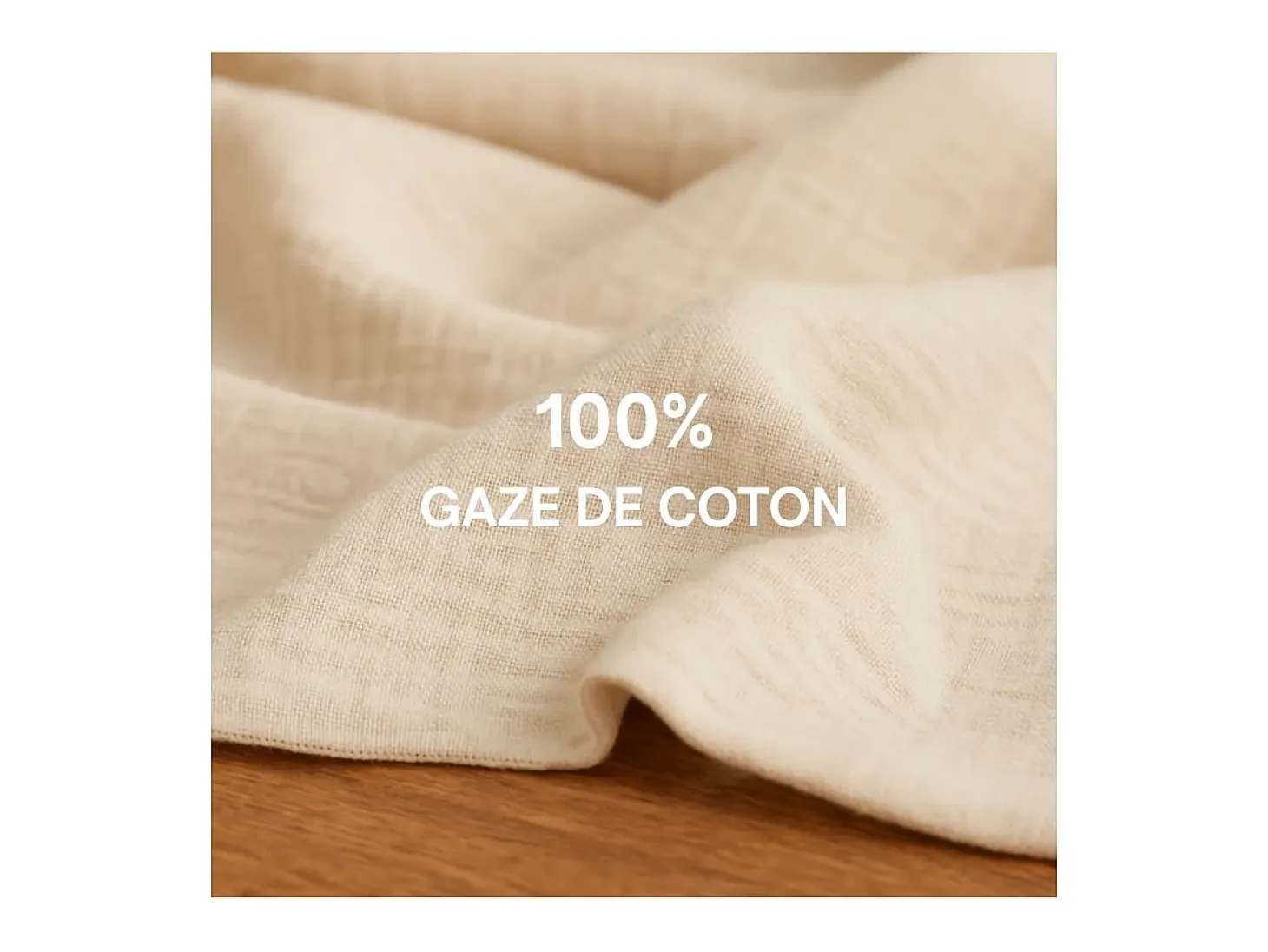 Ropa de cama de gasa de algodón blanca 240 x 260 cm