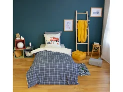 Ropa de cama de microfibra reversible con estampado de bombero, 1