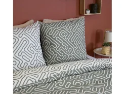 Ropa de cama de microfibra reversibles con estampado de laberinto
