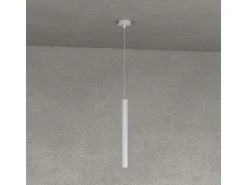 Round Tube Sospensione 1 Luce Grigio Cavo Cm.250 Con Base