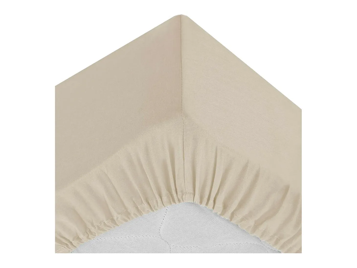 Sabana bajera algodón beige 90x190cm