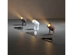 Sair - Foco LED redondo de 10 W IP65 blanco 3000 K - Luz de jardín para plantas o setos h36cm - Beneito faure