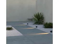 Sair - Foco LED redondo de 10 W IP65 Corten 2200K - Luz de jardín para plantas o setos h36cm - Beneito faure