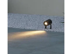 Sair XL - Foco LED redondo de 20 W IP65 Corten 3000K - Luz de jardín para plantas o setos h38cm - Beneito faure