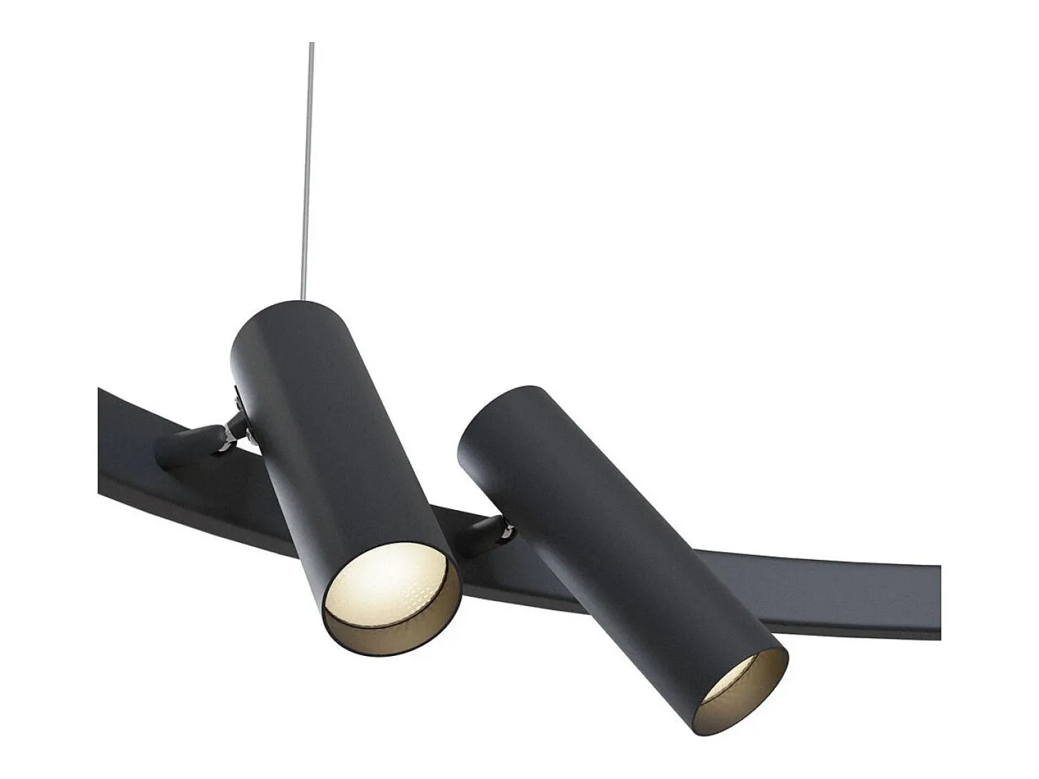 Satellite Lámpara colgante de techo LED integrada negra