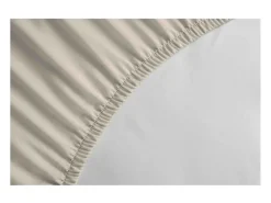 Sábana Ajustable 100% Algodón 160 x 200 + Faldón 30 cm - Beige Claro