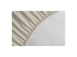 Sábana Ajustable 100% Algodón 140x190 + Fuelle 30 cm Beige Claro