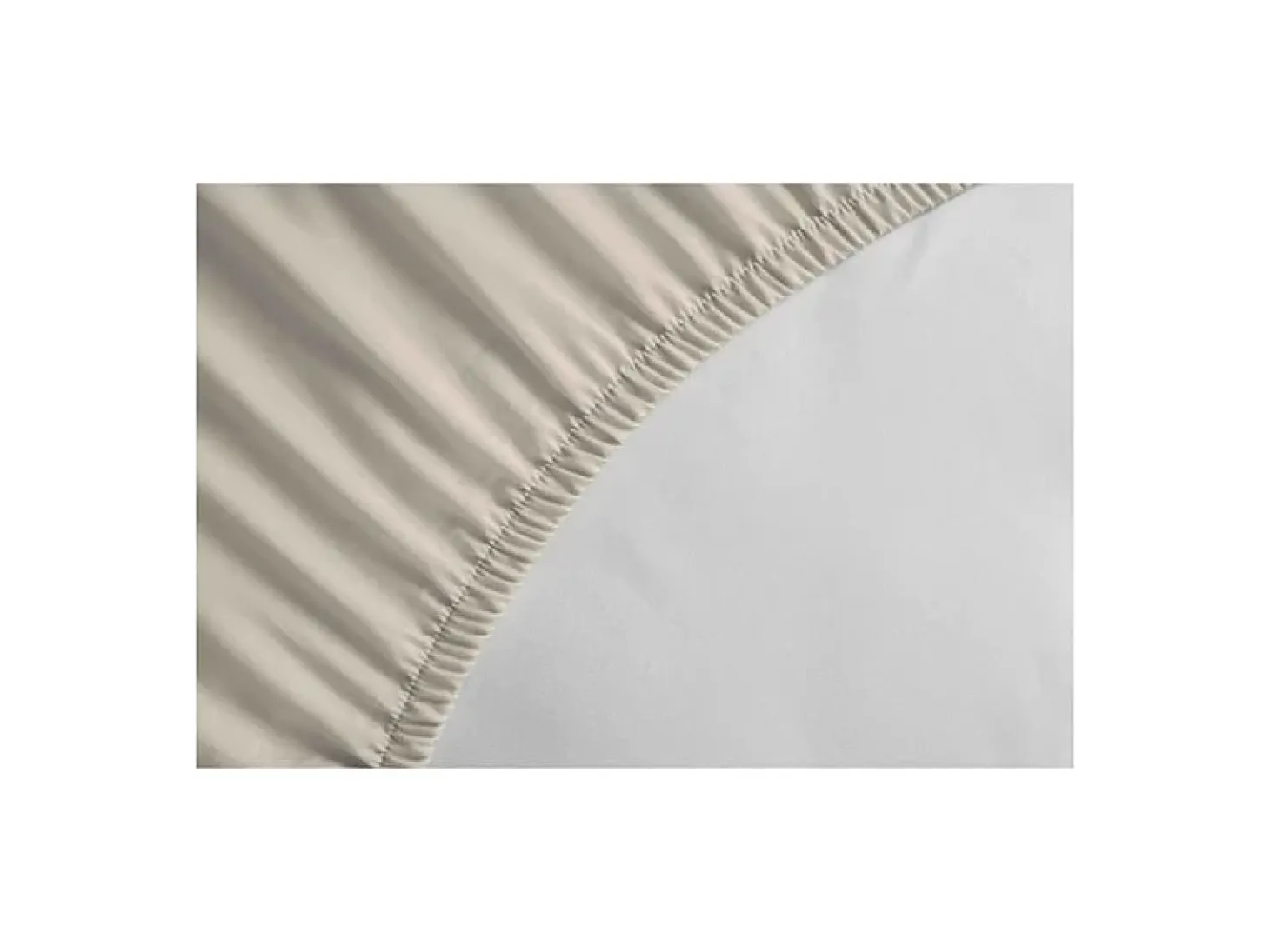 Sábana Ajustable 100% Algodón 140x190 + Fuelle 30 cm Beige Claro