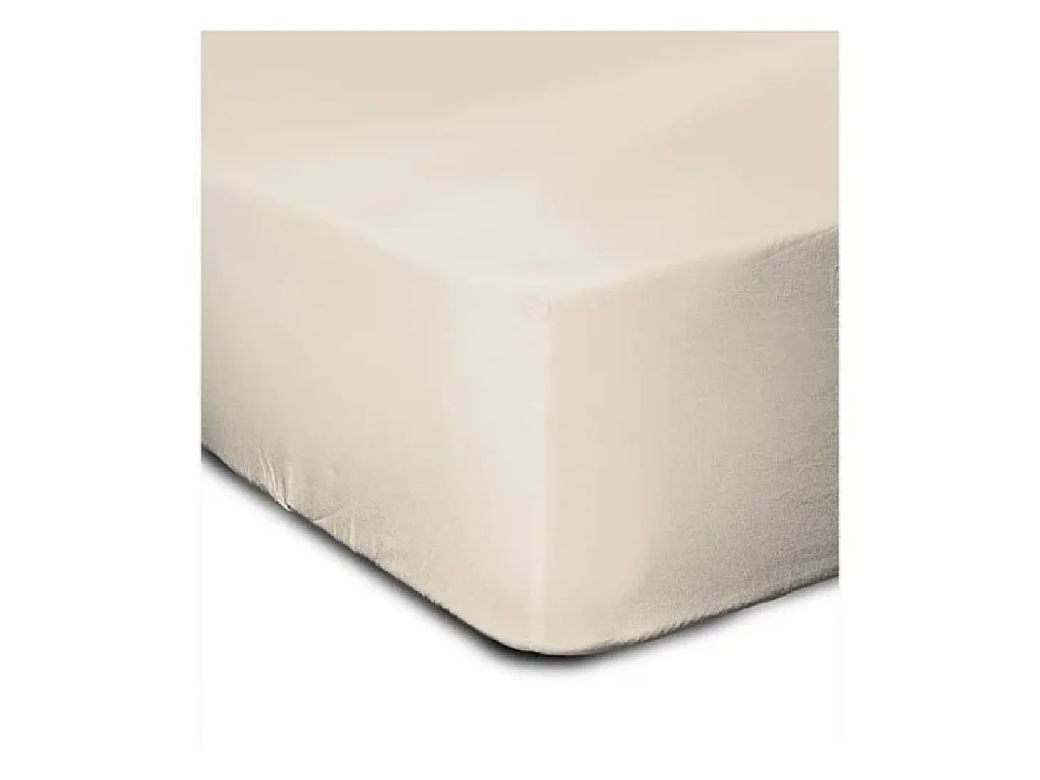 Sábana Ajustable 100% Algodón 140x190 + Fuelle 30 cm Beige Claro
