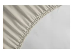 Sábana Ajustable 100% Algodón 160x200 + Faldón 35 cm Beige Claro