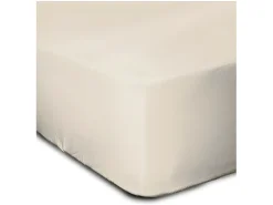 Sábana Ajustable 100% Algodón 160x200 + Faldón 35 cm Beige Claro