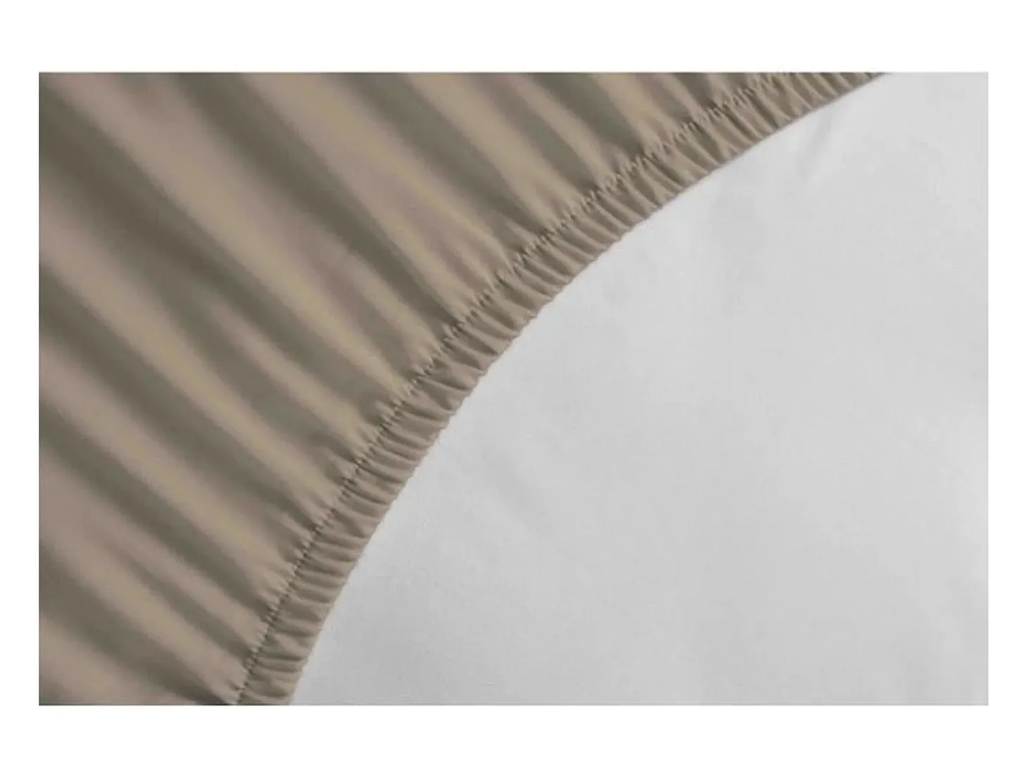 Sábana Ajustable 100% Algodón 160x200cm - Beige con Faldón de 35cm