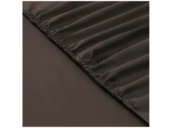 Sábana Ajustable 180x200 + 30 cm Chocolate de Algodón 57 Hilos Lavable a 40° - Vision