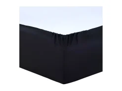 Sábana Ajustable 200x200 + 25 cm Negro 100% Algodón 57 Hilos Estilo Contemporáneo