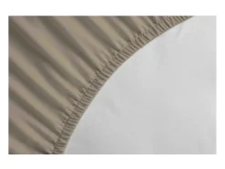 Sábana Bajera 100% Algodón 180 x 200 cm - Capó 35 cm - Beige