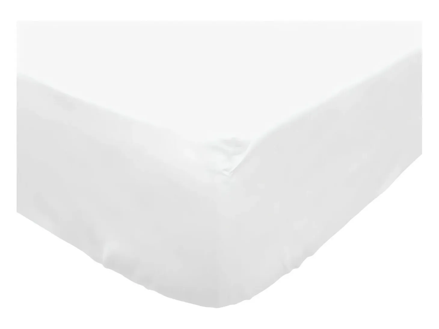 Sábana bajera de polialgodón 200x200 cm PERCALE blanco, por Soleil d'ocre