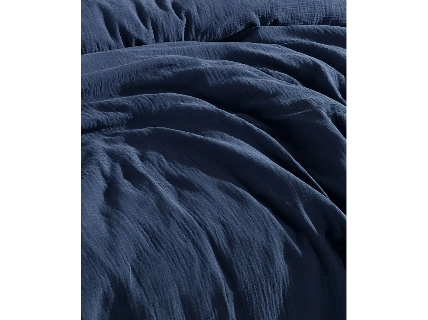 Sábana bajera gasa de algodón-Azul marino