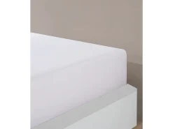Sábana bajera jersey algodón-Blanco